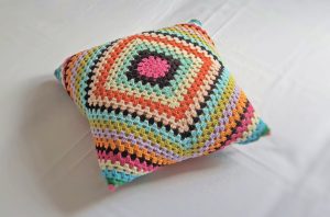 Multicolored Crochet cushion cove houzr