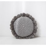 Round Pompoms Pillow