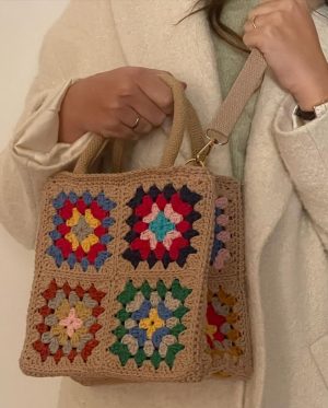 Granny Square Bag (Beige)