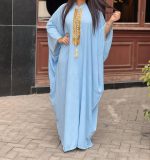 Sky Blue Kaftan with Golden Embellishment